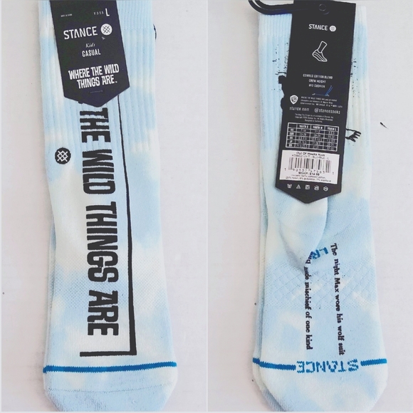 Stance kids casual socks Where The Wild Things Are size Lg  (New) - Picture 2 of 4